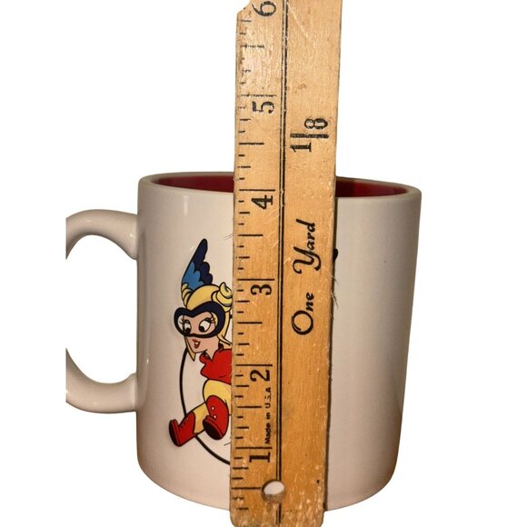 Fifinella Cartoon Graphic Ceramic Mug - White & Red - 3.5 Inches Tall - Picture 4 of 4